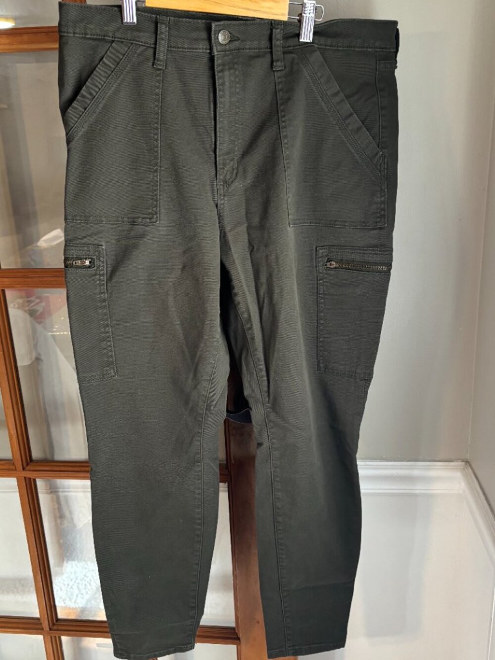 Banana republic women DK Green Curvy high rise skinny SZ: 32/14